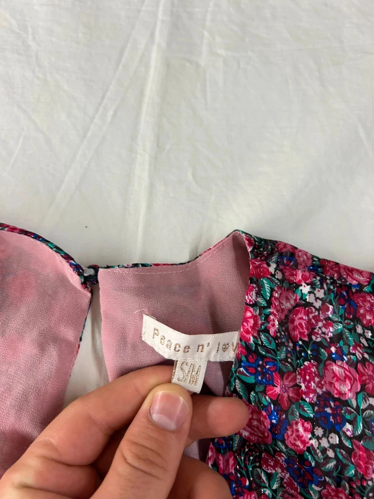 Vintage Peace n' Love Purple Pattern Summer Dress – photo 6